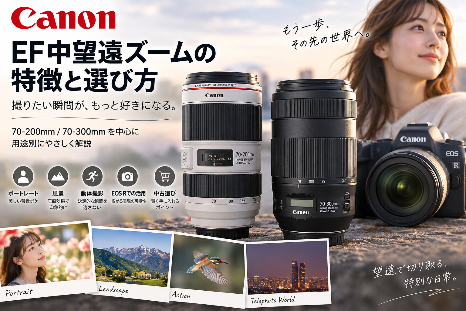 EF中望遠ズームで描く立体感と奥行き 美しい背景ボケと機動力の両立