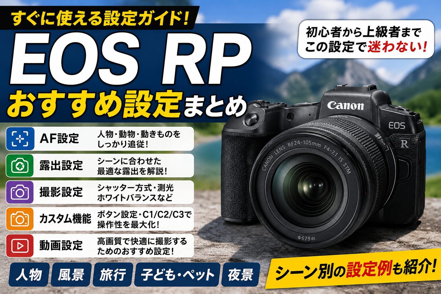 EOS RPのおすすめ設定 AF・露出・ボタン操作を用途別に解説 - 魅惑の中望遠