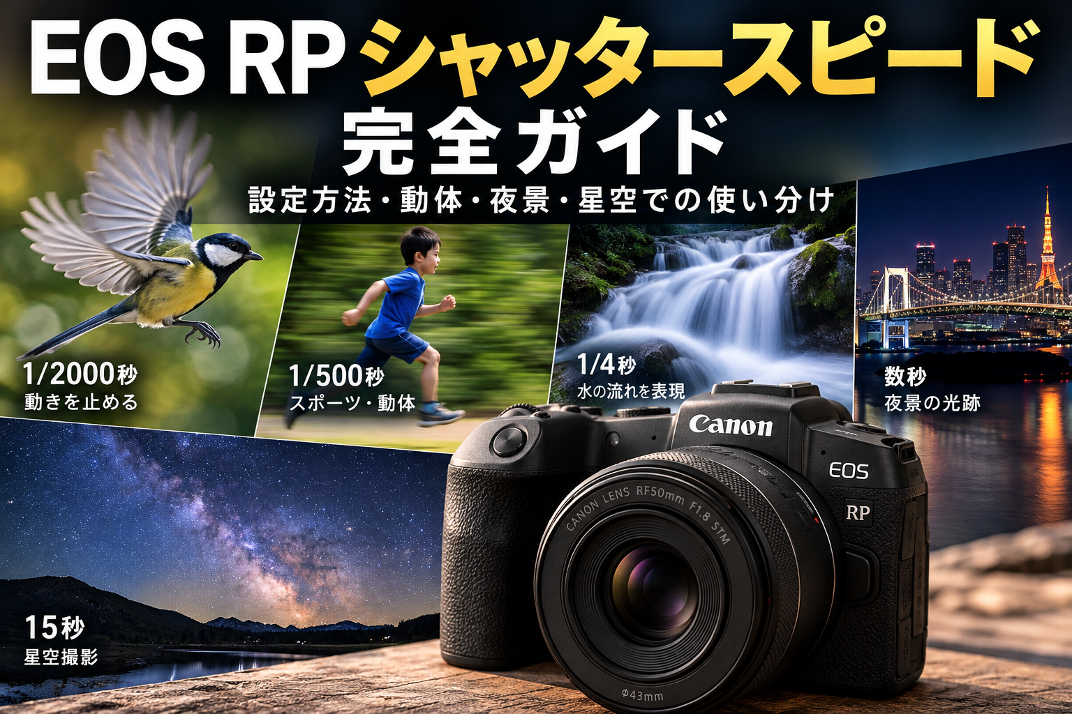 EOS RPシャッタースピード完全ガイド｜設定方法・動体・夜景・星空での使い分け