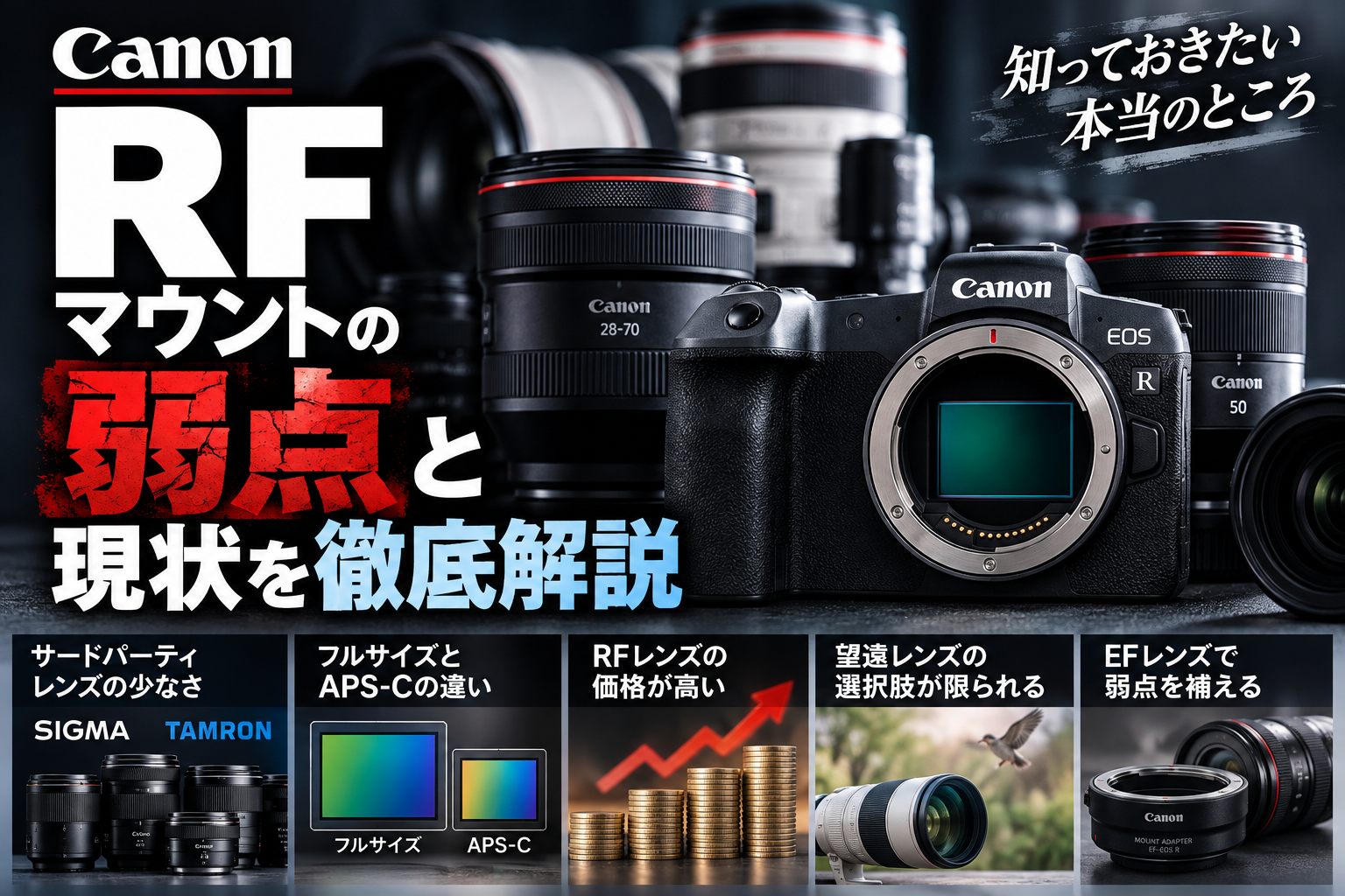 RFマウントの弱点と現状を徹底解説｜サードパーティ・レンズ価格・EF活用まで