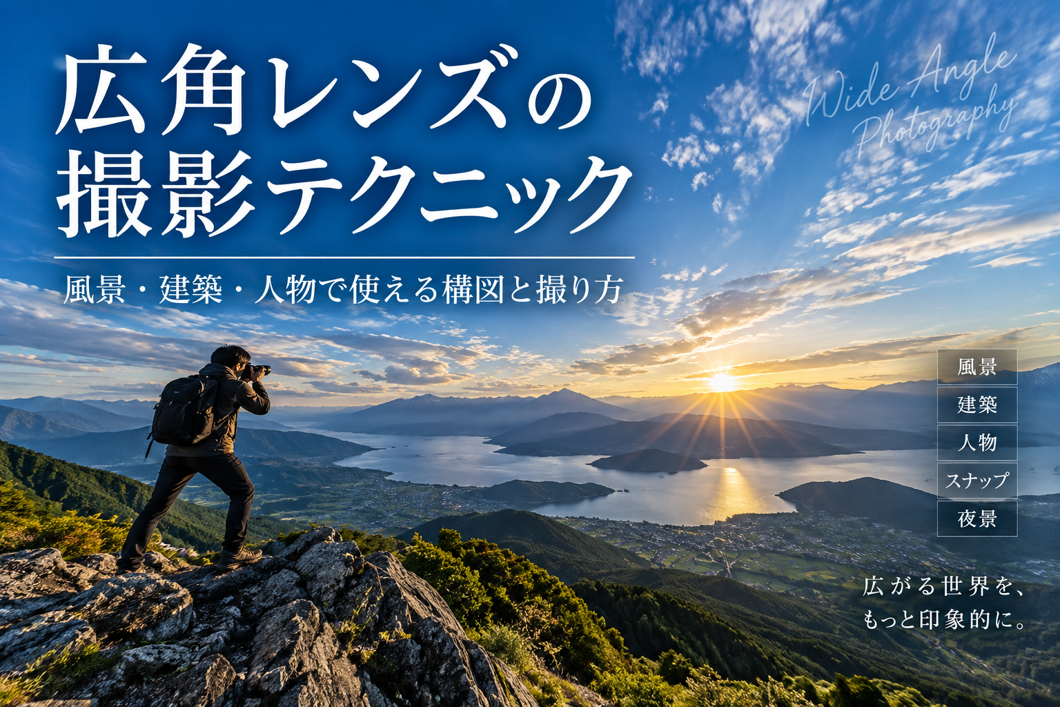 広角レンズの撮影テクニック｜風景・建築・人物で使える構図と撮り方
