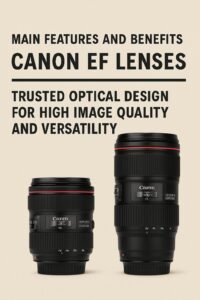 Canon EFレンズの主な特徴と利点 高画質と柔軟性を支える信頼の光学設計