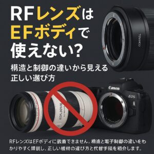 RFレンズはEFボディで使えない？構造と制御の違いから見える正しい選び方