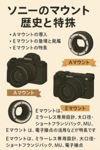 ソニーのマウントの歴史と特徴