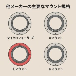 他メーカーの主要なマウント規格