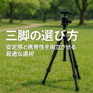 三脚の選び方 安定感と携帯性を両立させる最適な選択