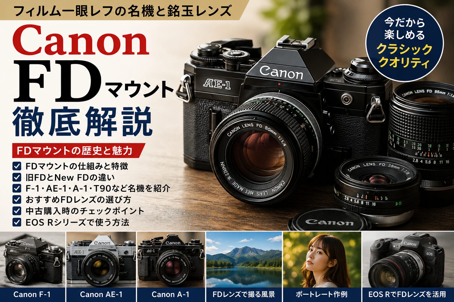 Canon FDマウントとは？フィルムカメラとFDレンズの選び方・使い方