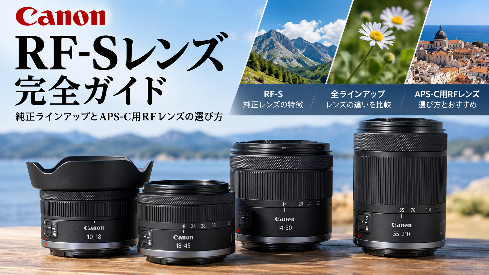 RF-Sレンズ完全ガイド｜純正ラインアップとAPS-C用RFレンズの選び方