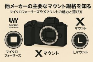 他メーカーの主要なマウント規格を知る マイクロフォーサーズやXマウントの魅力と選び方