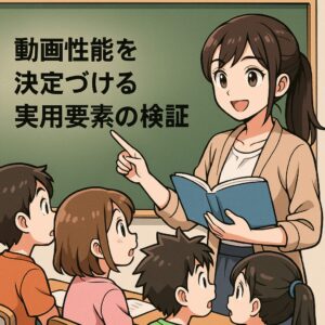 動画性能を決定づける実用要素の検証