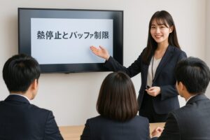 熱停止とバッファ制限