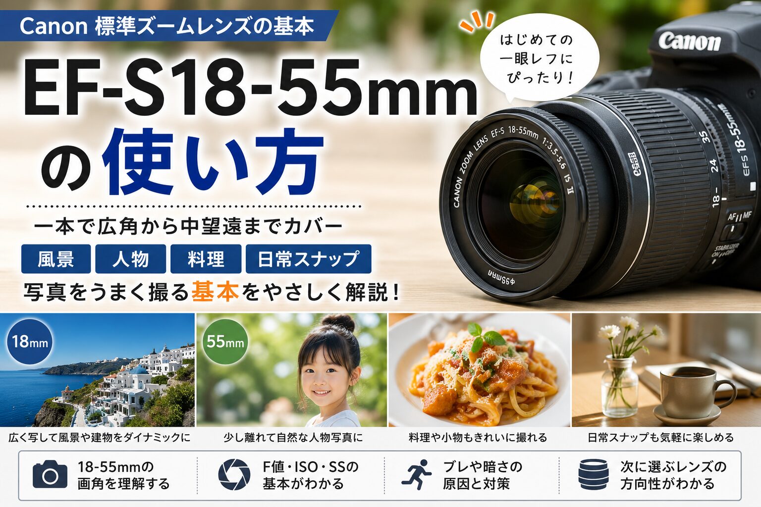EF-S18-55mmの使い方 Canon標準ズームで写真をうまく撮る基本