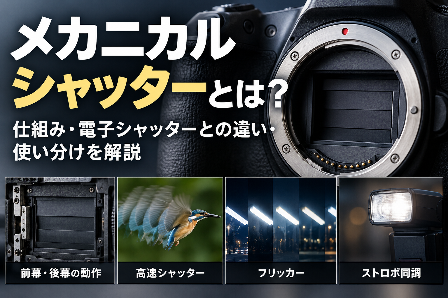メカニカルシャッターとは？仕組み・電子シャッターとの違い・使い分けを解説