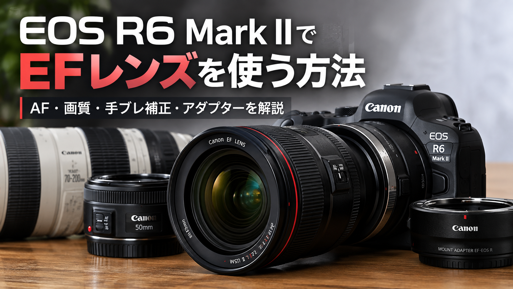 EOS R6 Mark IIでEFレンズを使う方法｜AF・画質・手ブレ補正