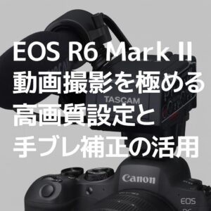 EOS R6 Mark II 動画撮影を極める 高画質設定と手ブレ補正の活用術