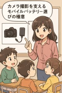 カメラ撮影を支えるモバイルバッテリー選びの極意