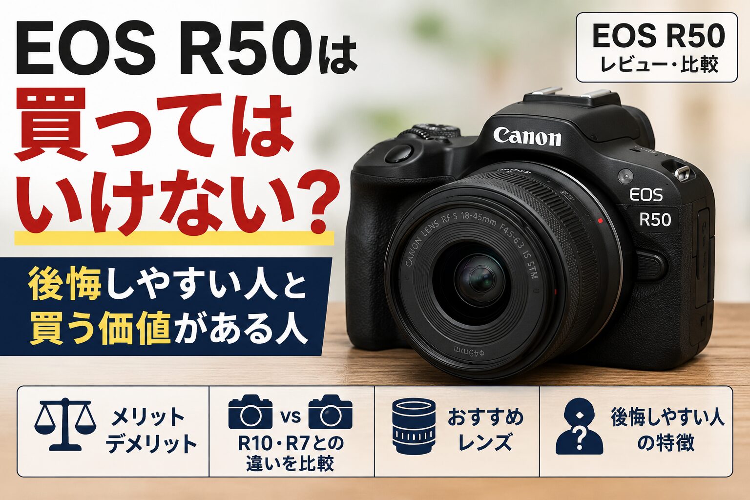EOS R50は買ってはいけない？後悔しやすい人と買う価値がある人