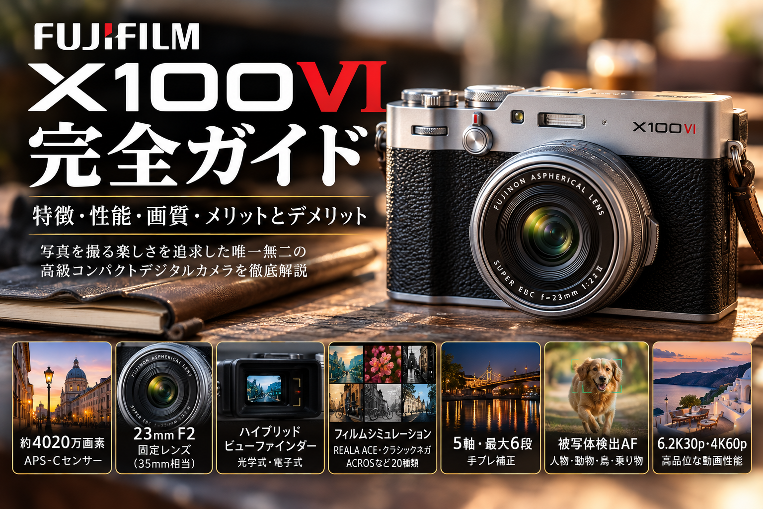 FUJIFILM X100VI完全ガイド｜特徴・性能・画質・メリットとデメリット